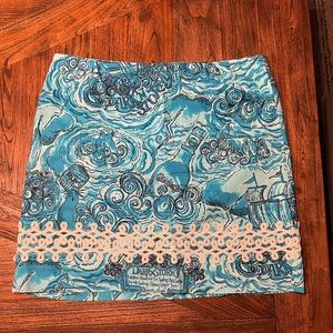 Rare Lilly Pulitzer Dark & Stormy 2011 Skirt